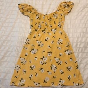 Streetwear Society yellow floral dress size small
